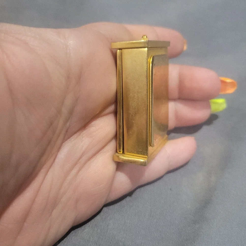 Vintage Miniature Novelty Elgin Art Deco Clock Paperweight Movement